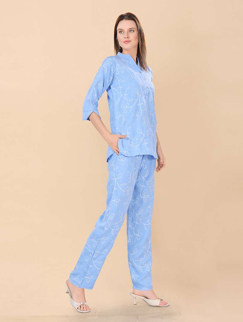 women embroidered top and trouser co-ord set - 22357968 -  Standard Image - 2