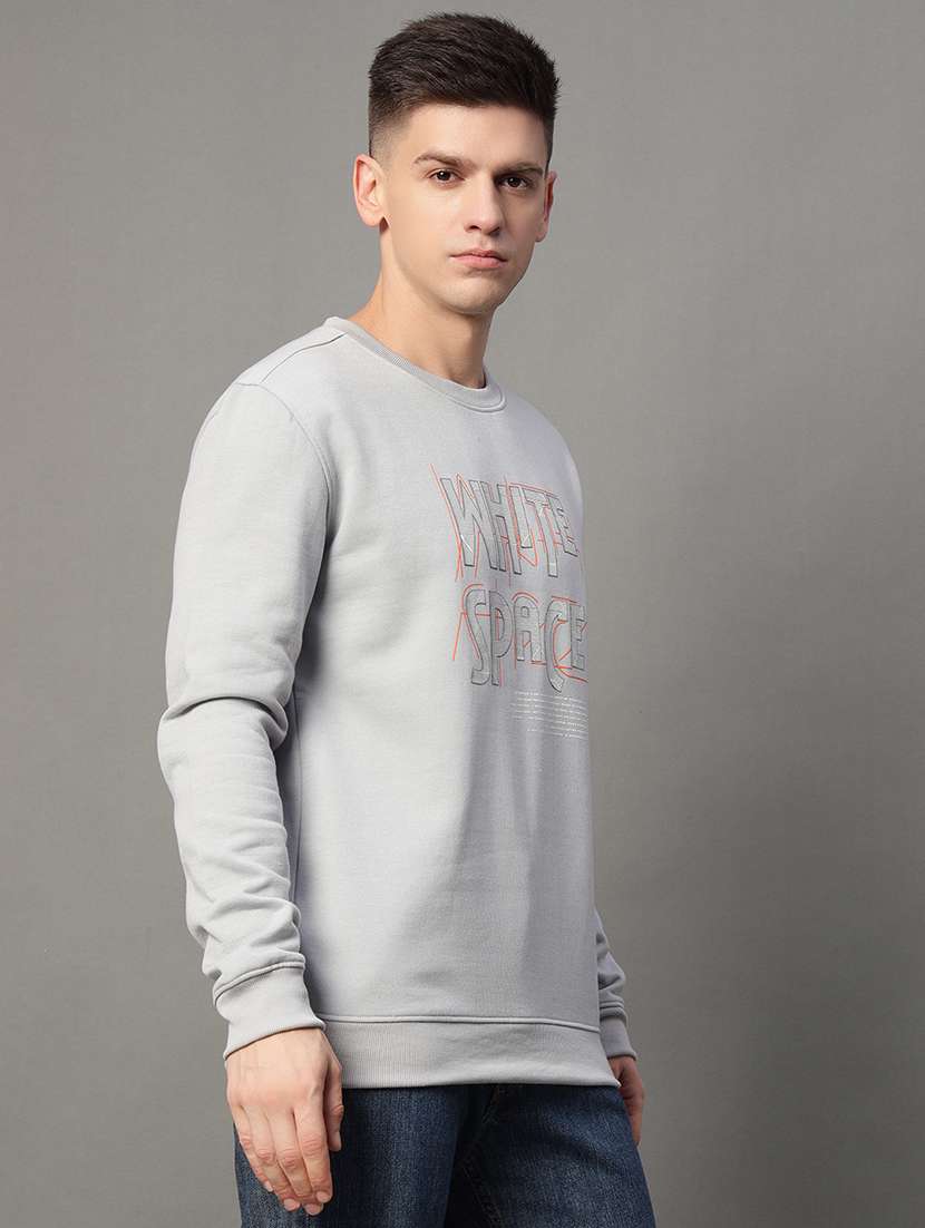 men typographic long sleeve regular fit sweatshirt - 22358245 -  Standard Image - 2