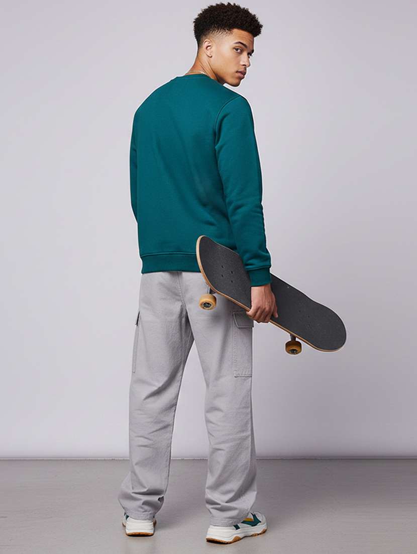 men typographic long sleeve regular fit sweatshirt - 22358274 -  Standard Image - 2