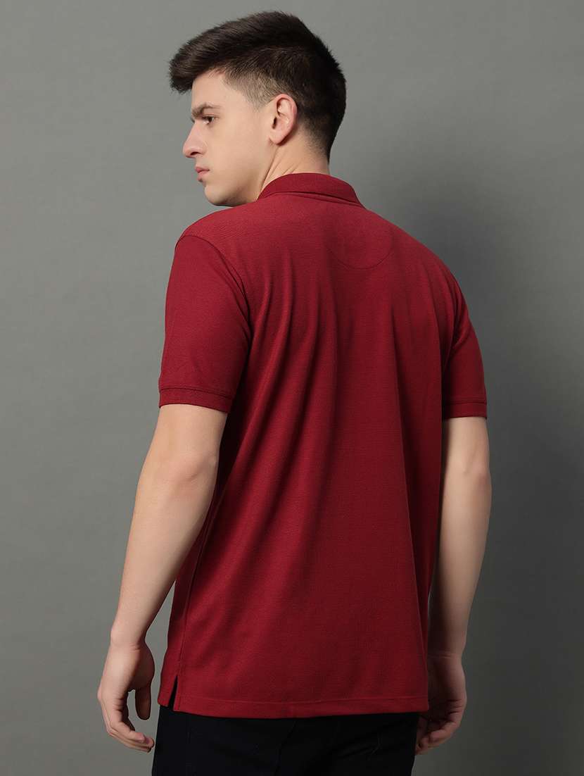 men solid short sleeve regular fit polo t-shirt - 22358421 -  Standard Image - 2