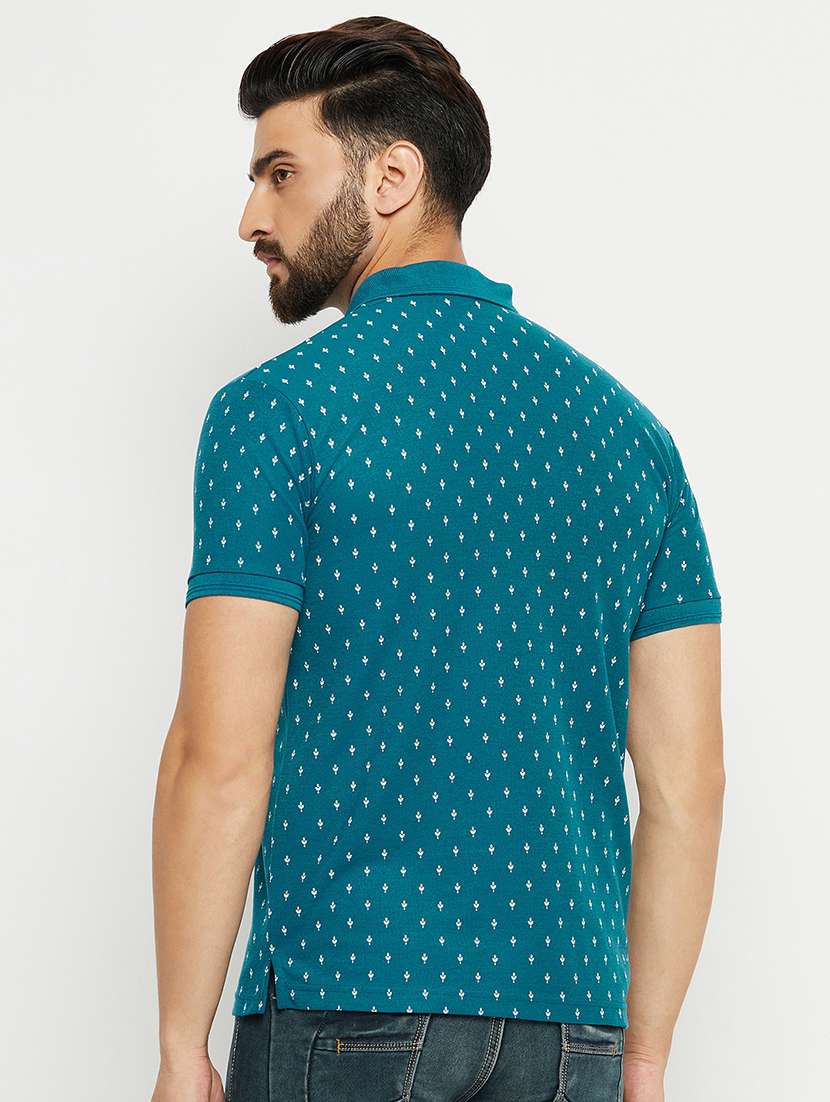 men printed short sleeve regular fit polo t-shirt - 22358535 -  Standard Image - 2