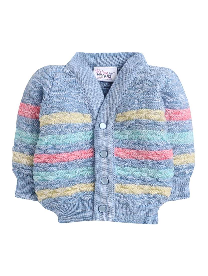 Kids Self Designed Sweater With Woolen Socks & Cap - 22358599 -  Standard Image - 2