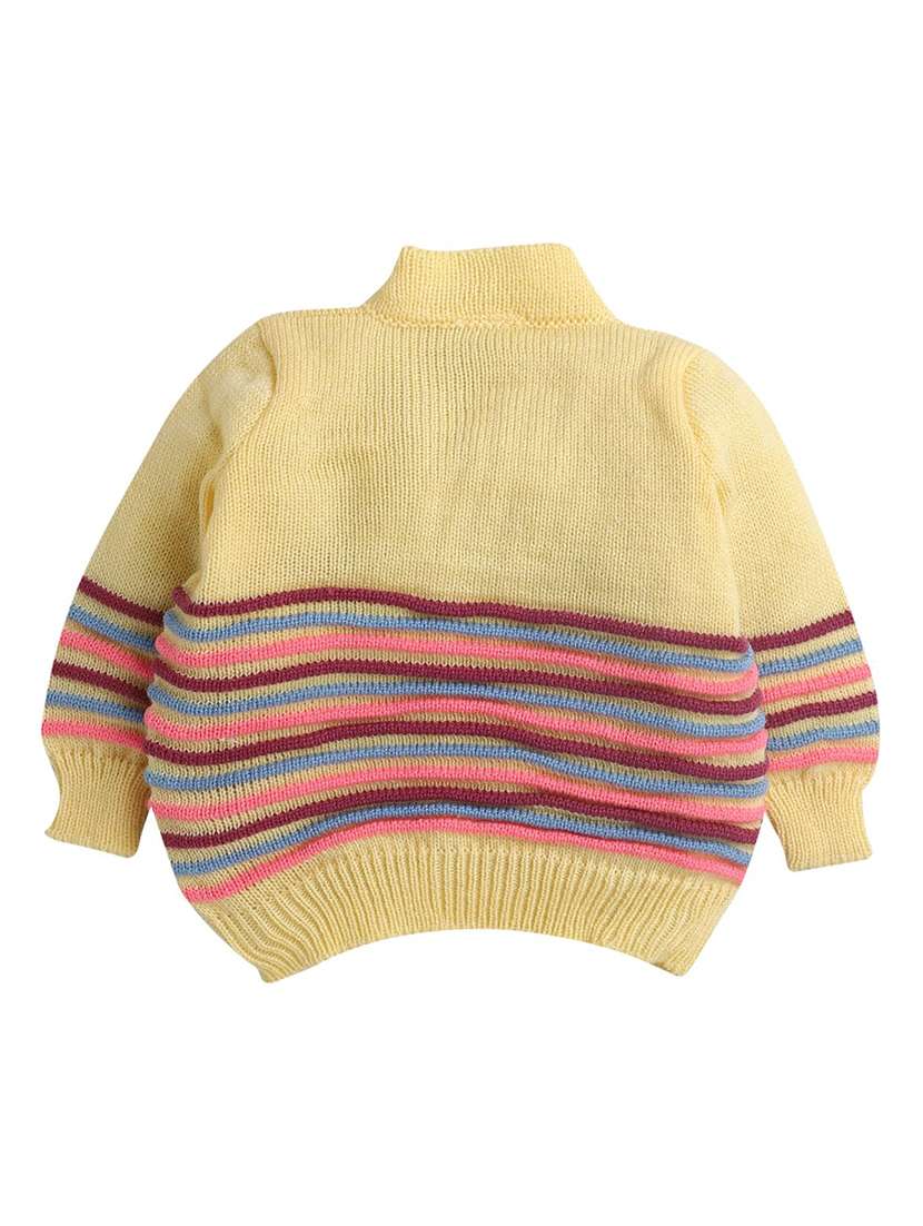 kids striped cardigan with woolen socks & cap - 22358634 -  Standard Image - 2