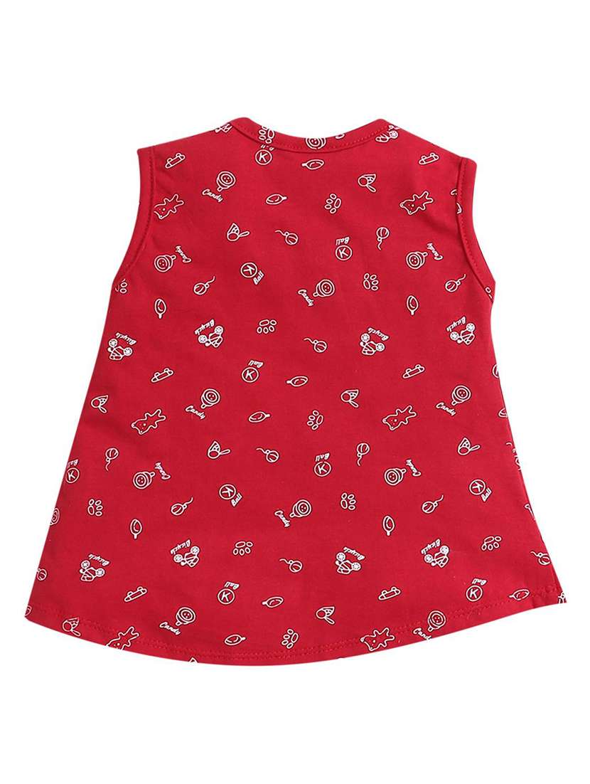 girls printed sleeveless shorts & top co-ord set - 22358662 -  Standard Image - 2