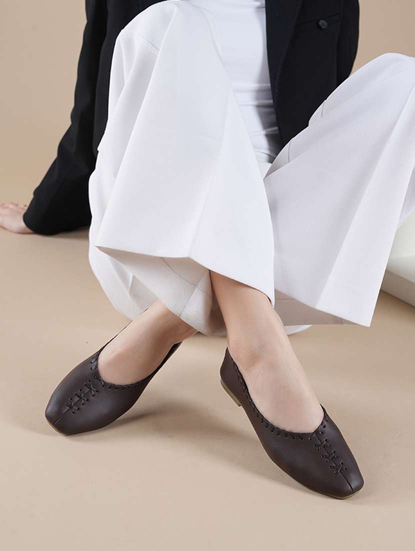 Women Solid Slip On Ballerina - 22358729 -  Standard Image - 2
