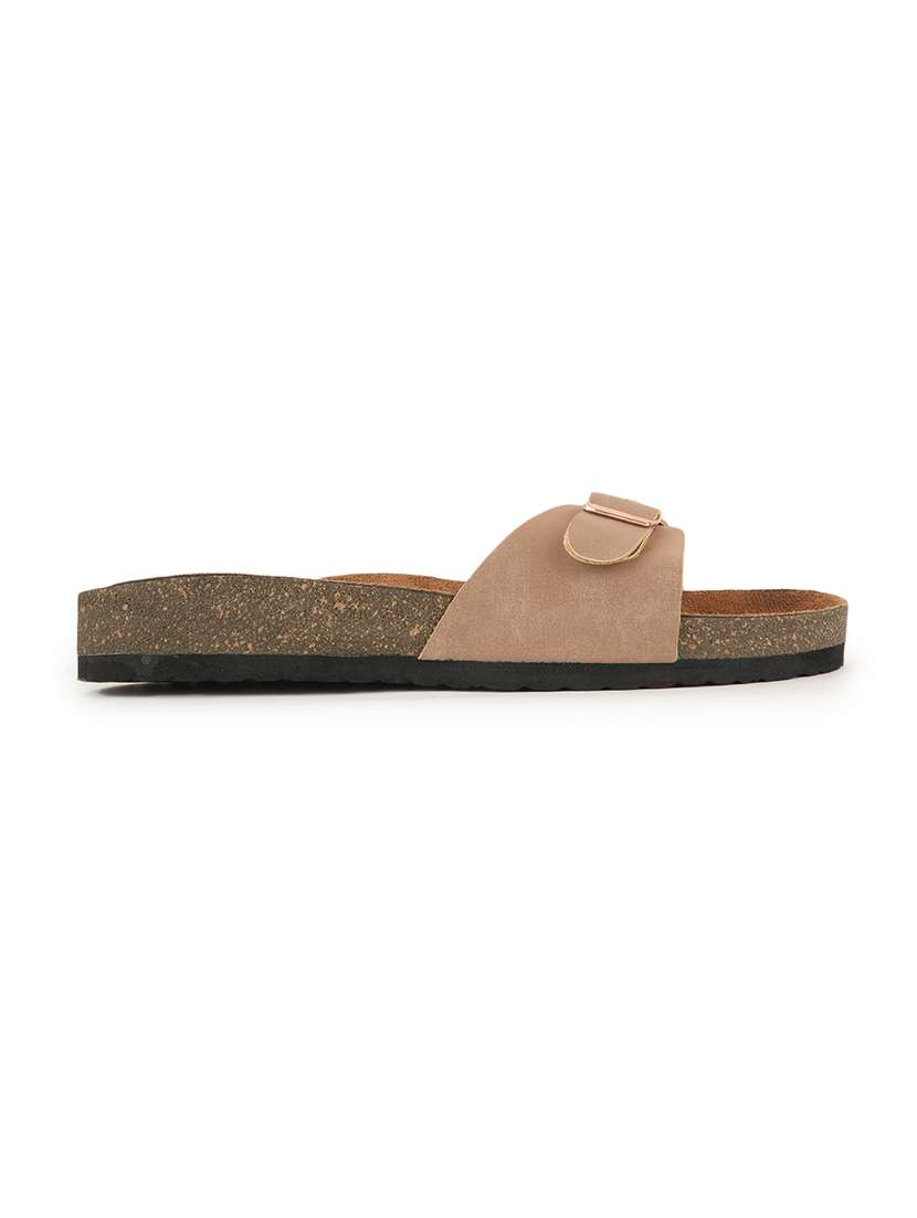 women solid slip on sandals - 22358804 -  Standard Image - 2