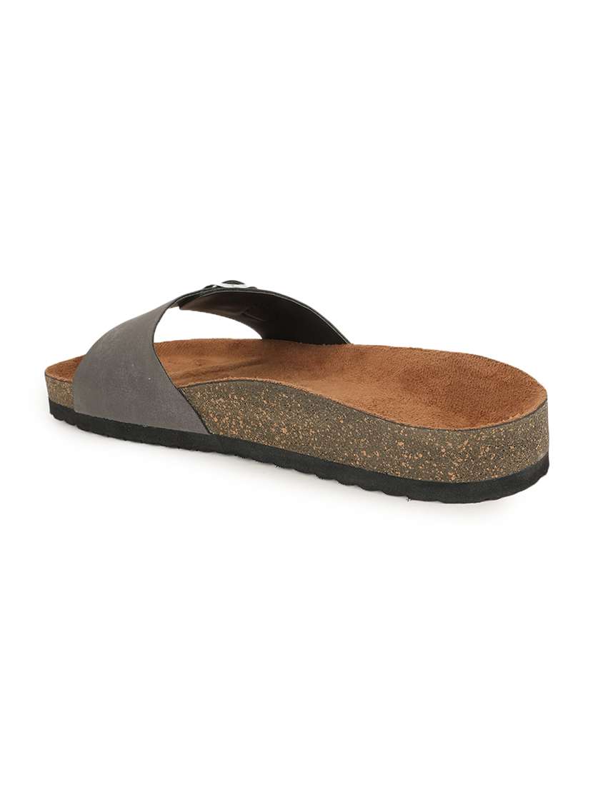 women solid slip on sandals - 22358805 -  Standard Image - 2