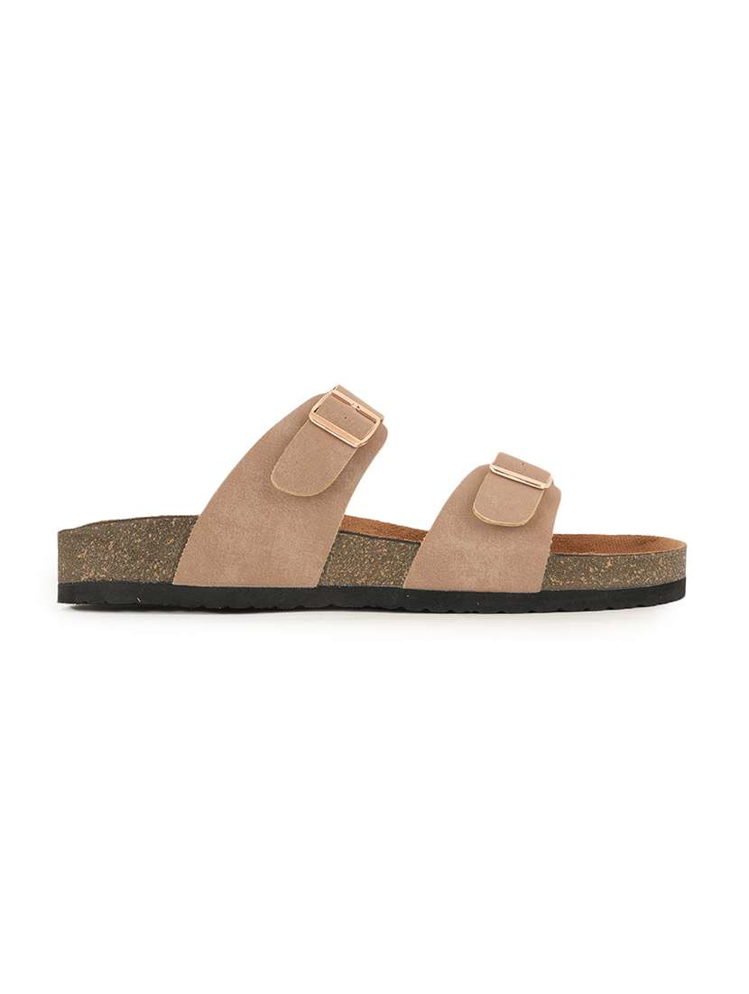 women solid slip on sandals - 22358807 -  Standard Image - 2