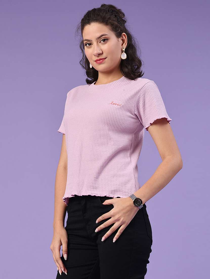 women self design short sleeve top  - 22358864 -  Standard Image - 2