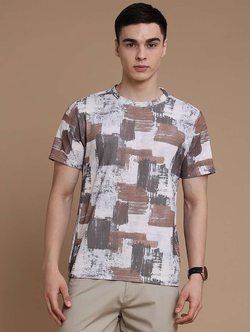 men printed short sleeve regular fit t-shirt - 22359245 -  Standard Image - 2