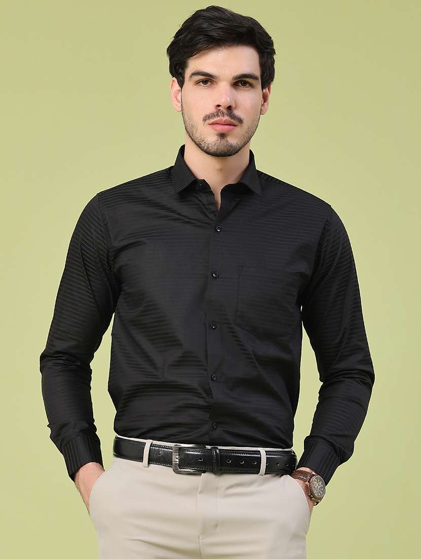 men self design long sleeve slim fit formal shirt - 22359285 -  Standard Image - 2
