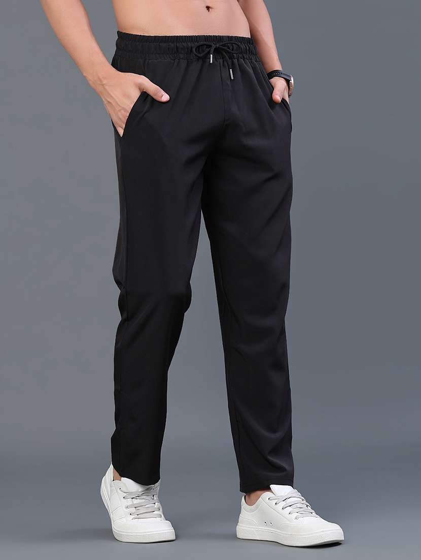 men solid mid rise track pant - 22359295 -  Standard Image - 2