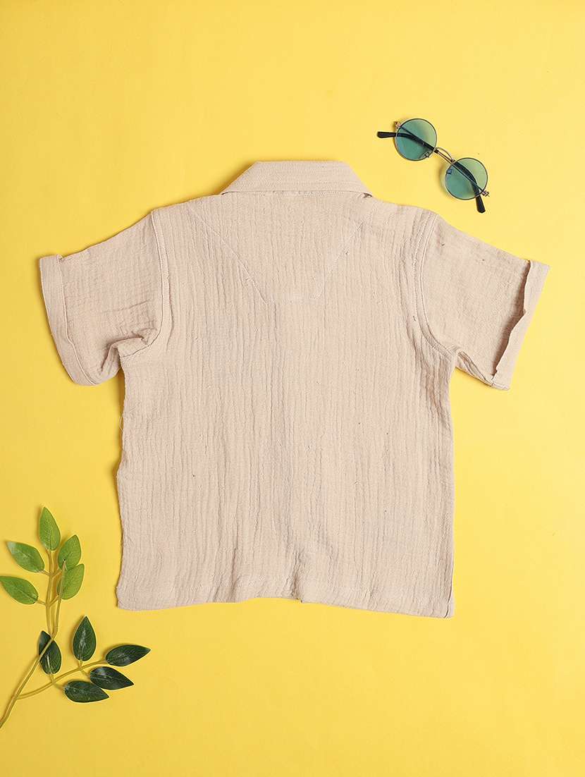 boys embroidered short sleeves collared shirt - 22359356 -  Standard Image - 2