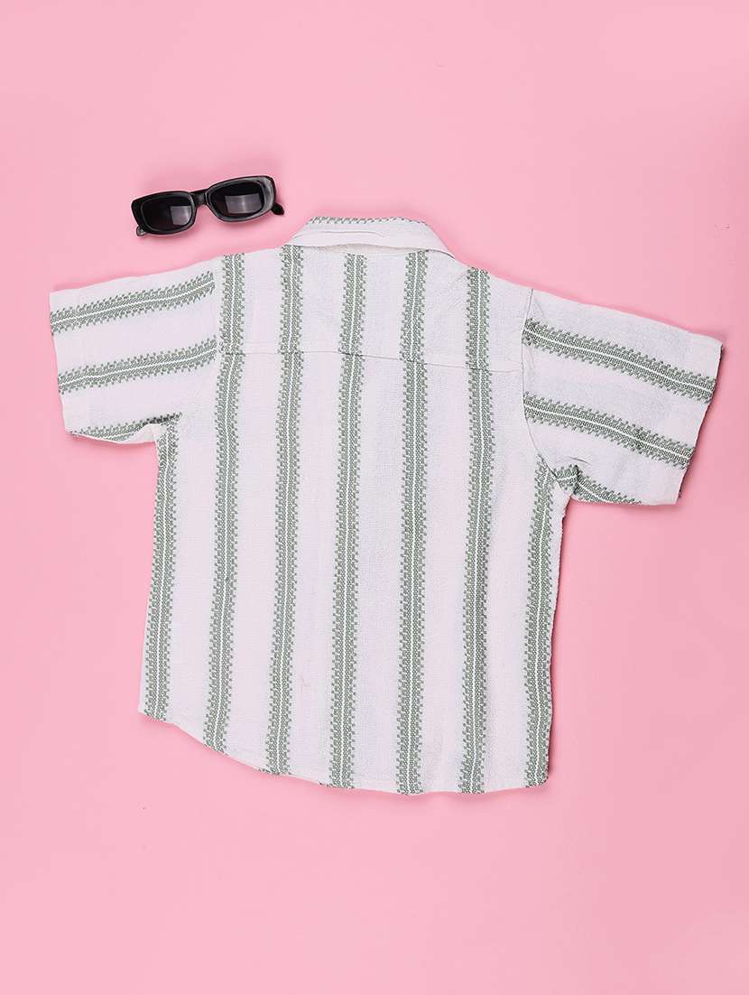 boys self design short sleeves casual shirt - 22359360 -  Standard Image - 2