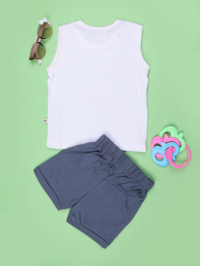 boys printed round neck t-shirt and shorts set - 22359375 -  Standard Image - 2