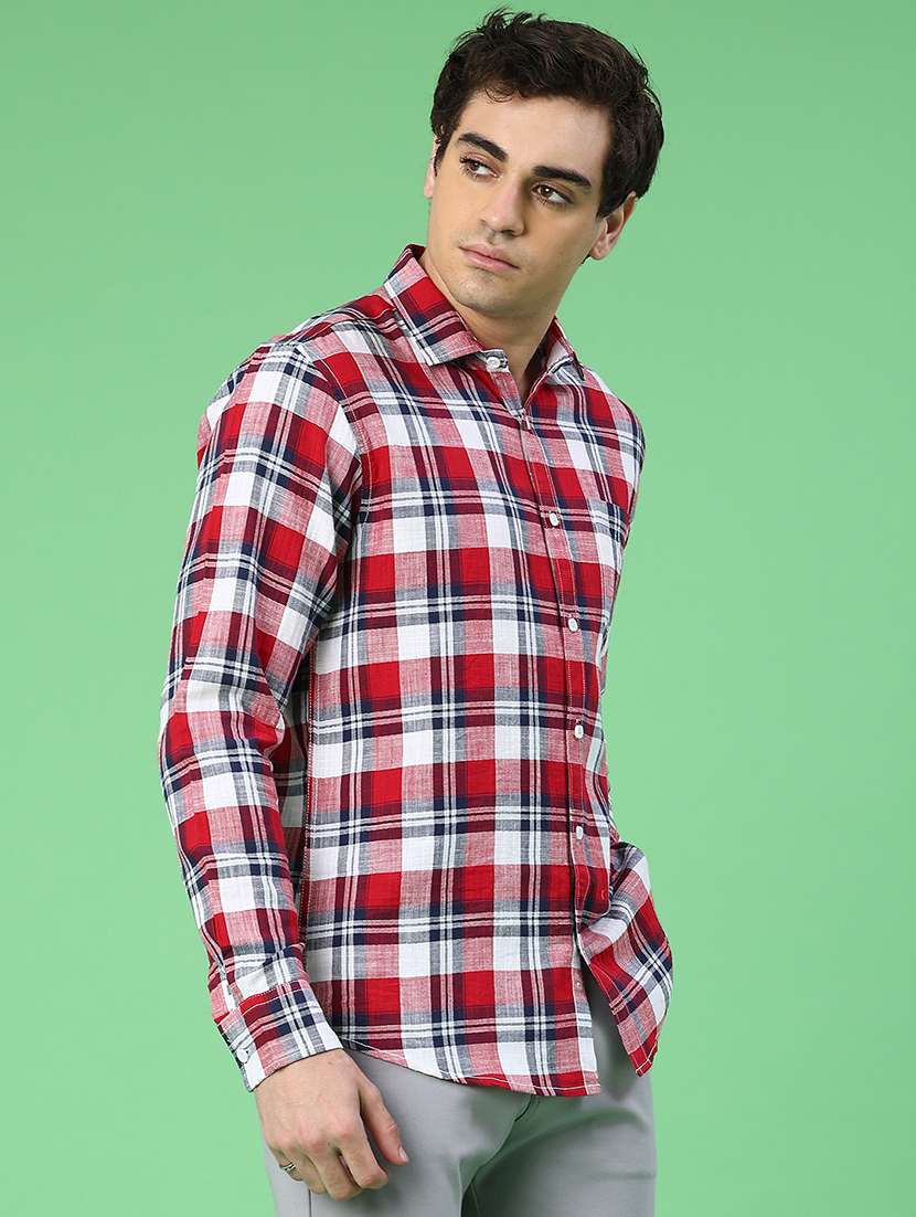 men checkered long sleeve regular fit casual shirt - 22359849 -  Standard Image - 2