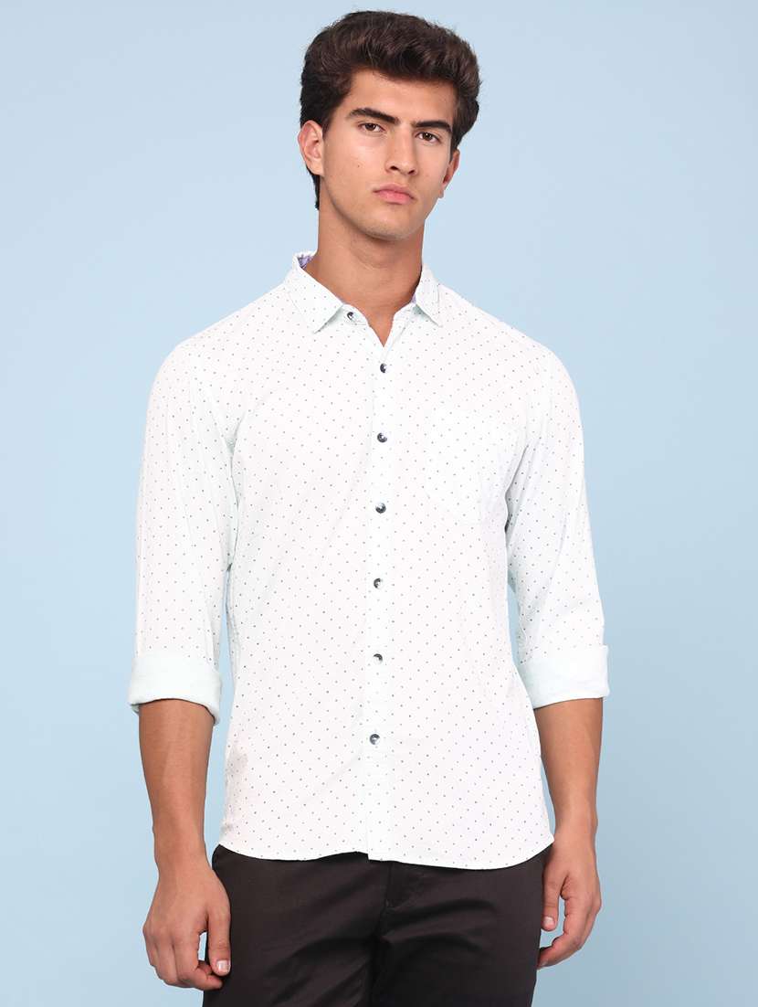green cotton casual shirt - 22359853 -  Standard Image - 2