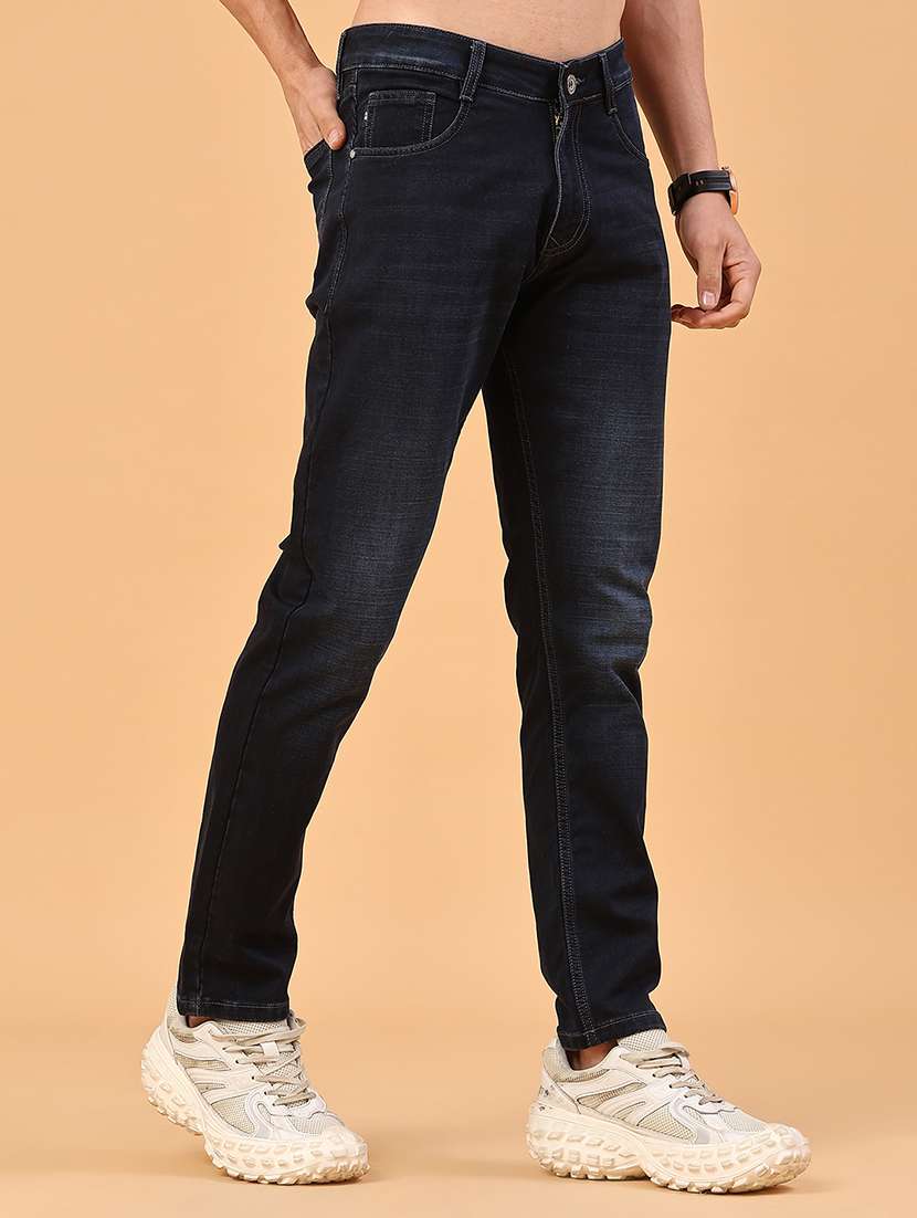 men washed mid rise full length slim fit jeans - 22359933 -  Standard Image - 2