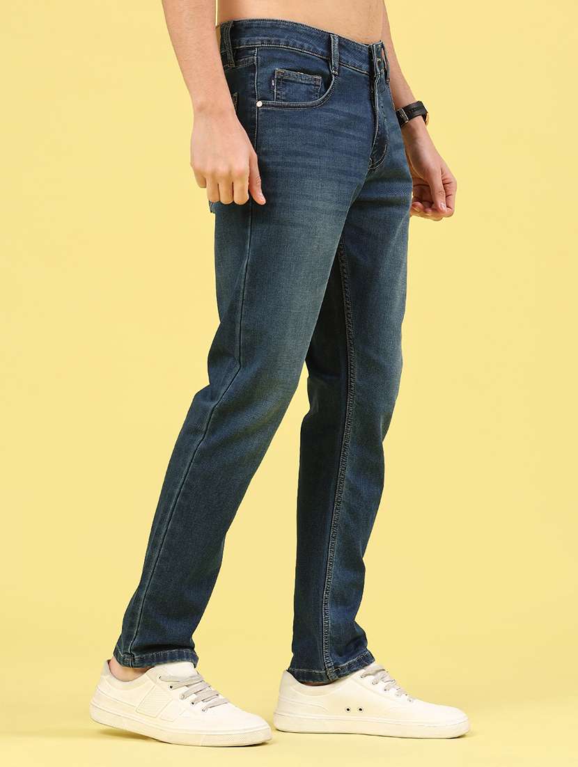 men washed mid rise full length tapered jeans - 22359936 -  Standard Image - 2
