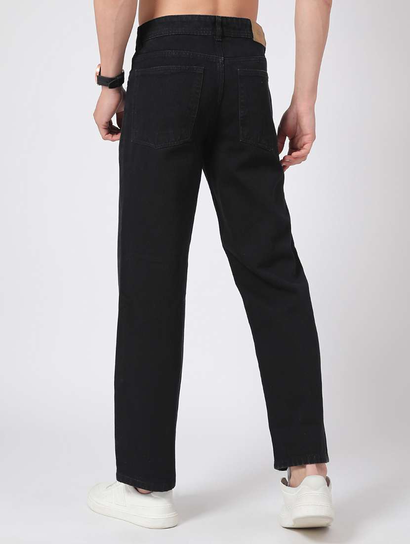 men plain mid rise full length straight jeans - 22359952 -  Standard Image - 2