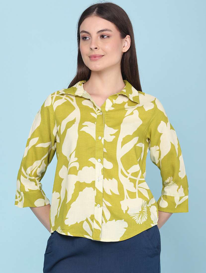 women printed collared regular shirt - 22360003 -  Standard Image - 2