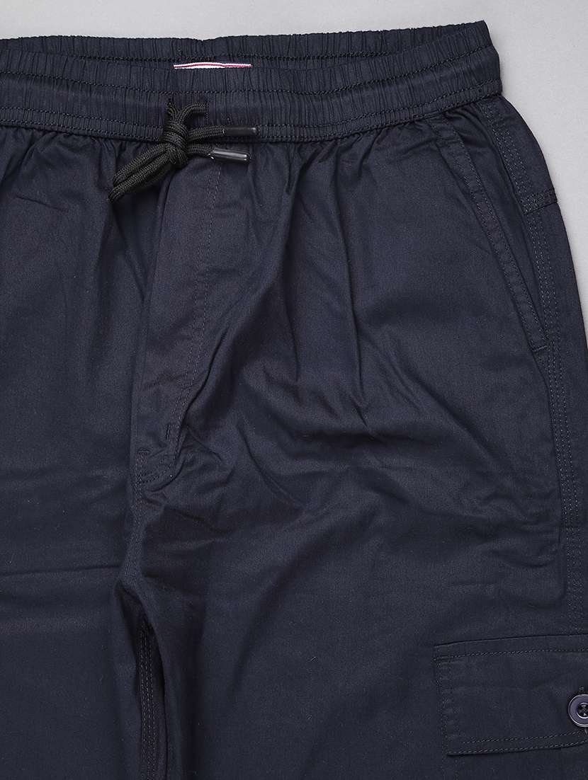Men Solid Mid Rise Regular Fit Cargo - 22360114 -  Standard Image - 2