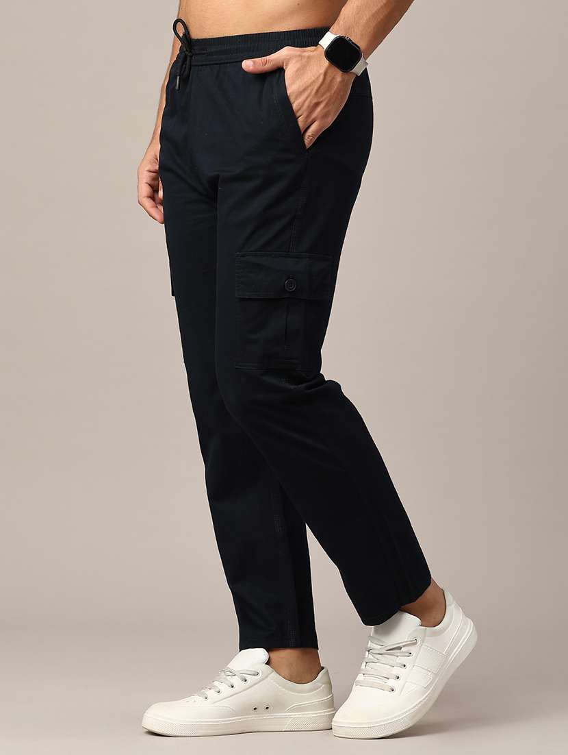 men solid mid rise regular fit cargo  - 22360117 -  Standard Image - 2