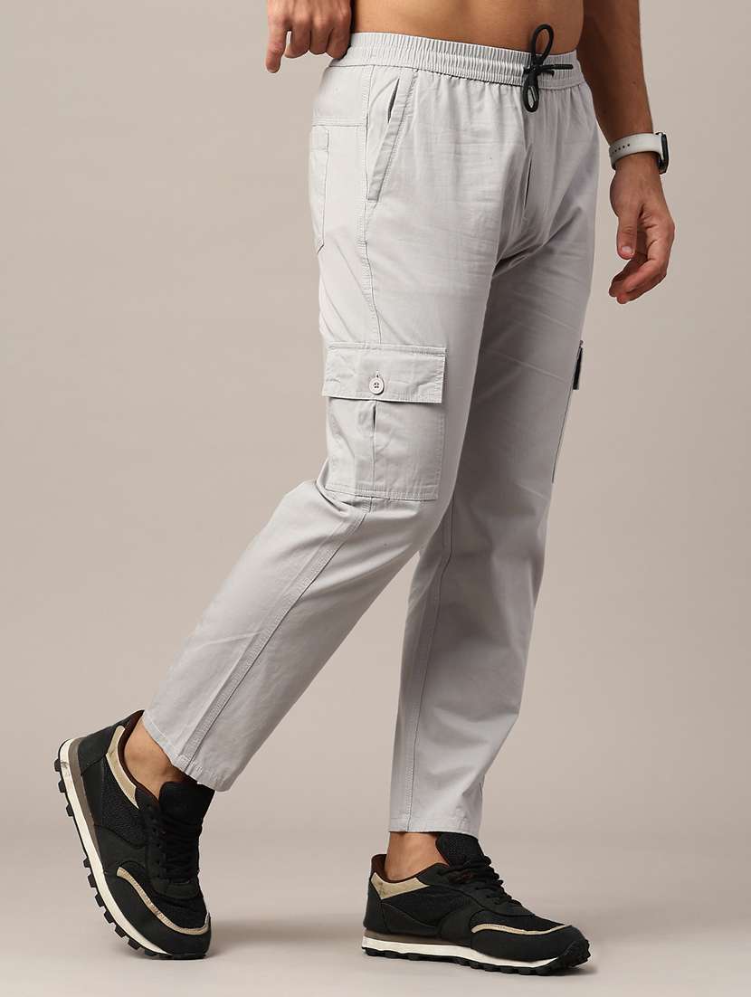 men solid mid rise regular fit cargo  - 22360119 -  Standard Image - 2