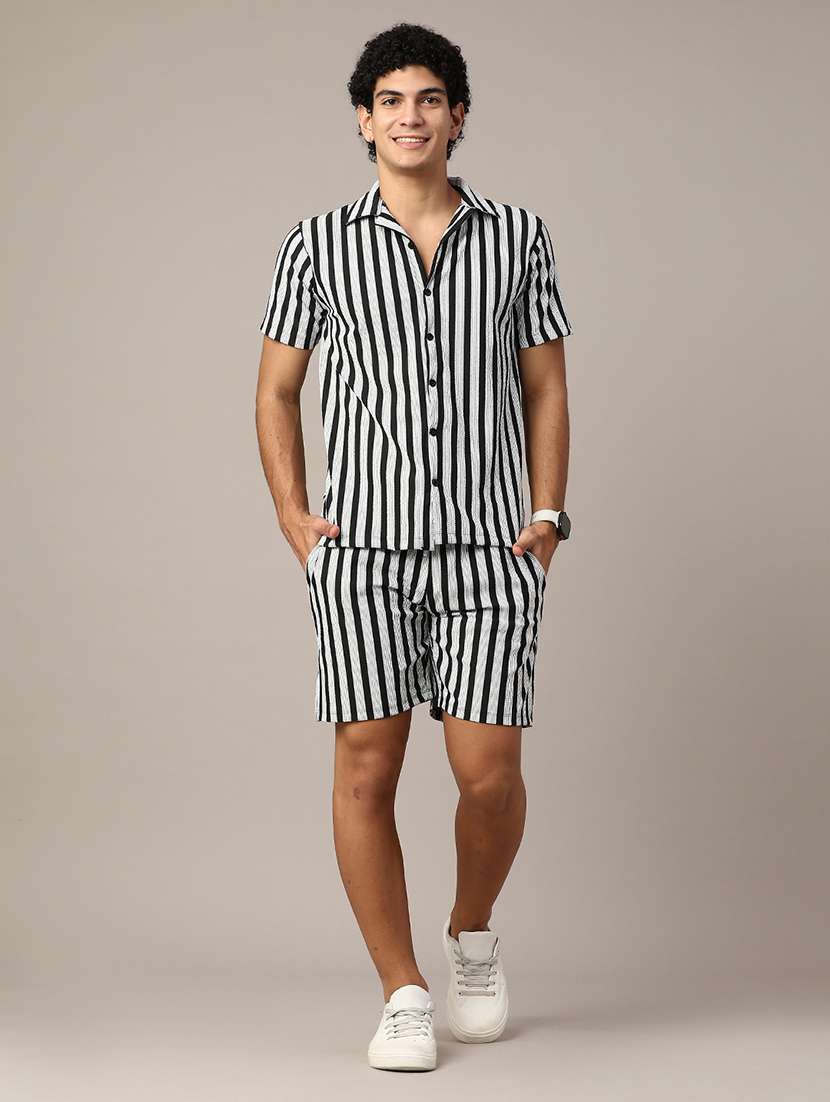 black polyester plain coord set - 22360158 -  Standard Image - 2