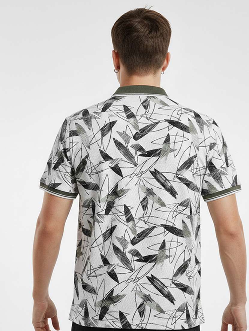 men printed short sleeve regular fit polo t-shirt - 22360223 -  Standard Image - 2