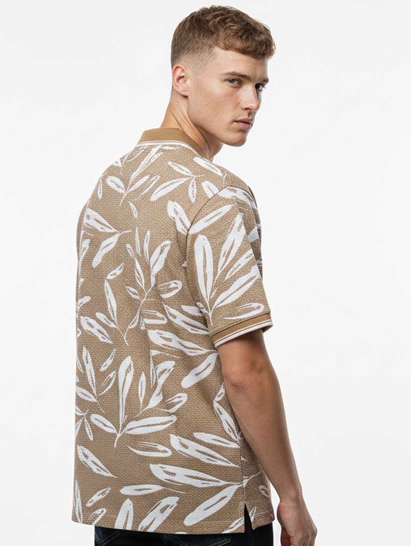 men printed short sleeve regular fit polo t-shirt - 22360232 -  Standard Image - 2