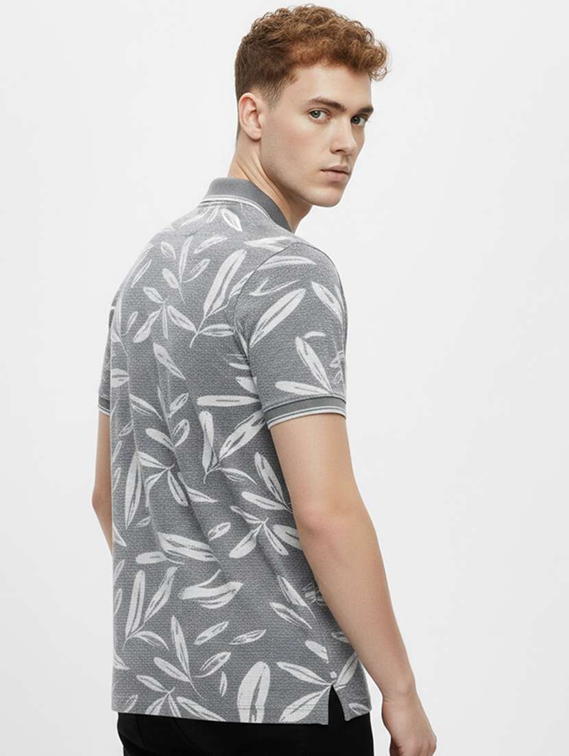 men printed short sleeve regular fit polo t-shirt - 22360234 -  Standard Image - 2