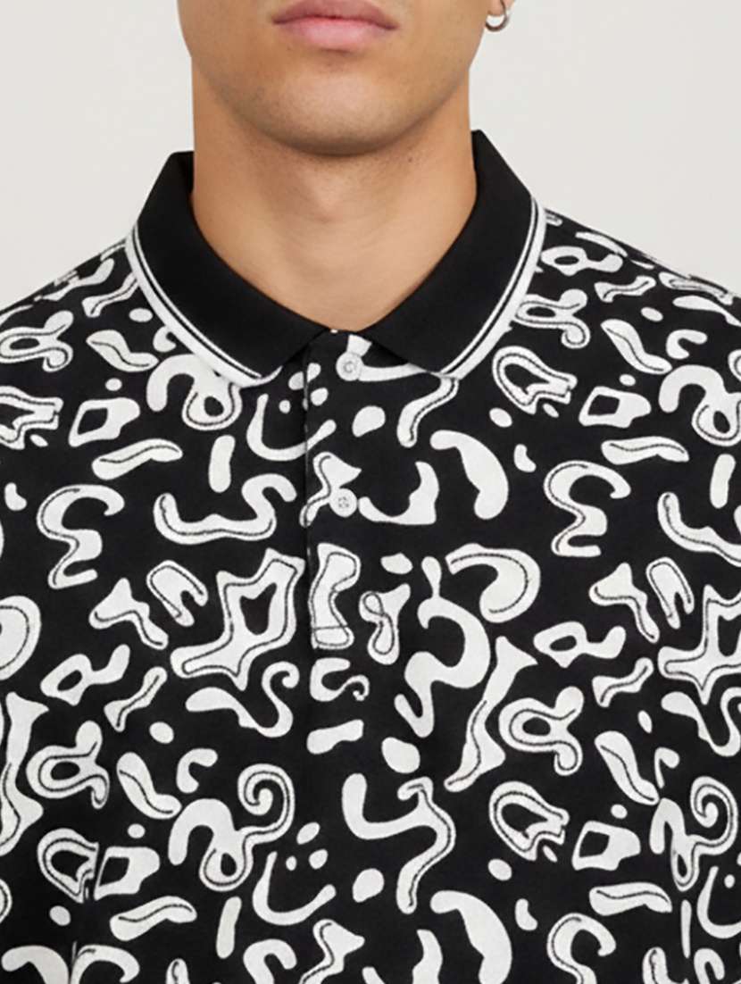 men printed short sleeve regular fit polo t-shirt - 22360302 -  Standard Image - 2