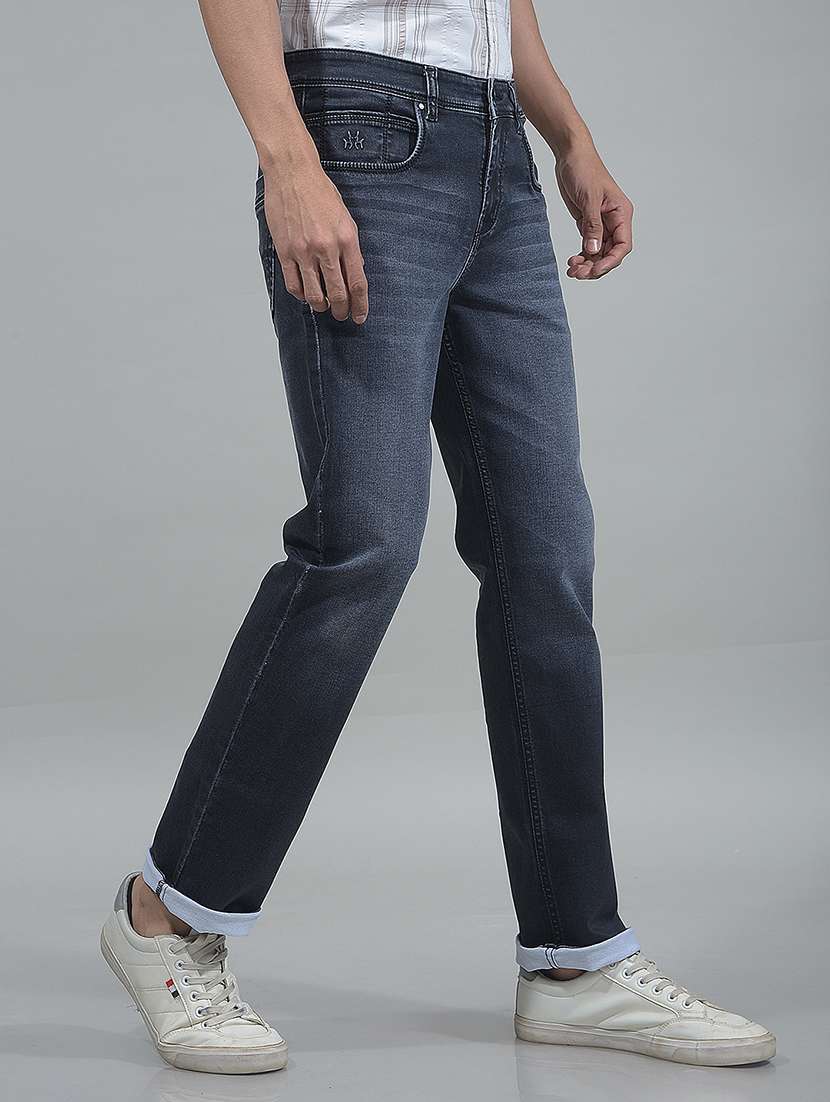 Men Washed Mid Rise Full Length Jeans - 22360337 -  Standard Image - 2
