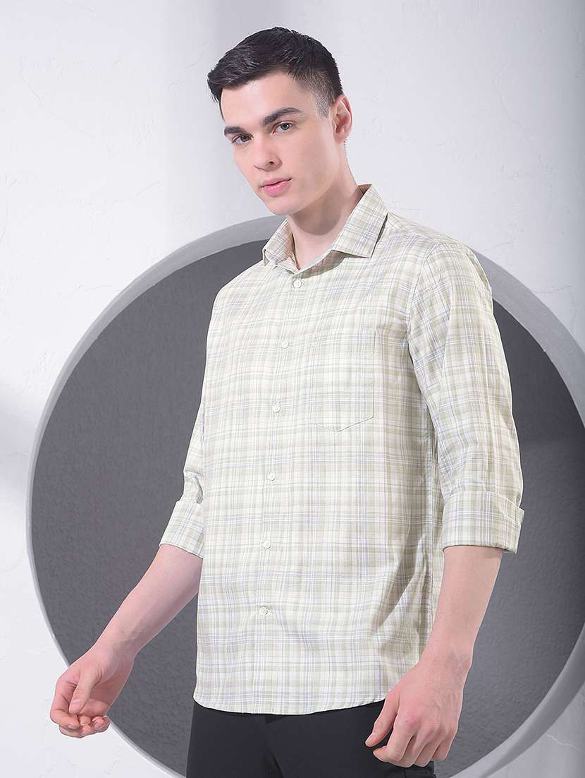 men checkered long sleeve regular fit casual shirt - 22360479 -  Standard Image - 2