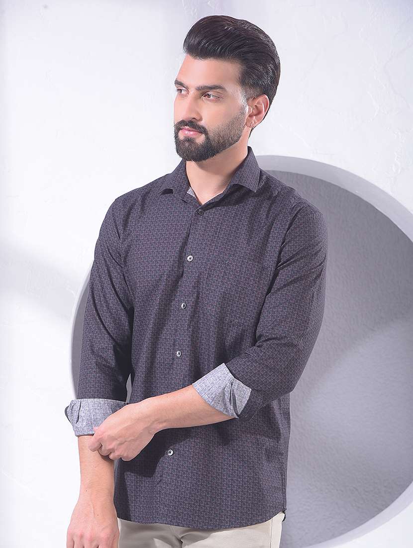 men printed long sleeve casual shirt - 22360497 -  Standard Image - 2