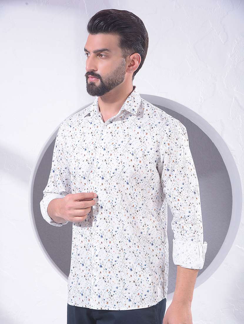 men printed long sleeve regular fit casual shirt - 22360498 -  Standard Image - 2
