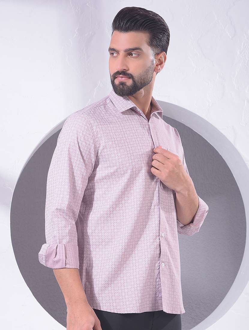 men printed long sleeve regular fit casual shirt - 22360549 -  Standard Image - 2