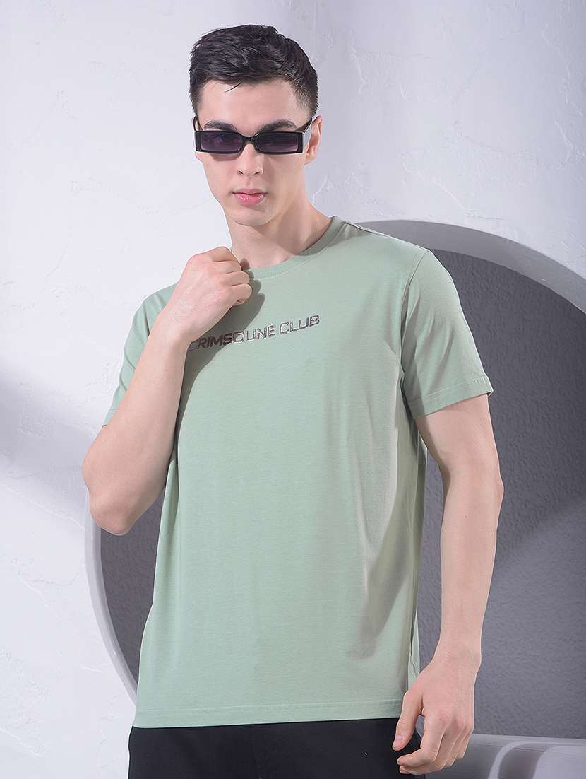 men solid short sleeve t-shirt