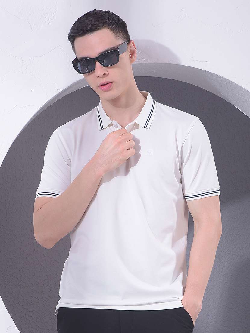 men solid short sleeve regular fit polo t-shirt
