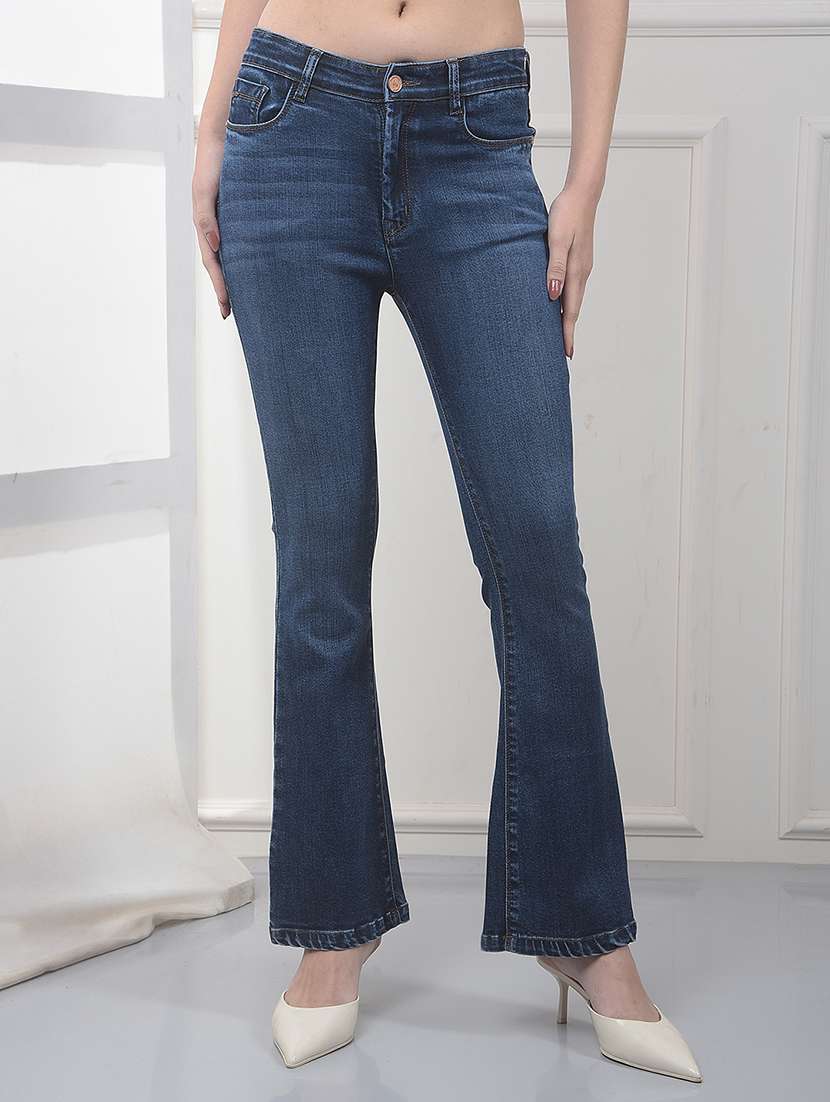 women soldi mid rise bootcut jeans