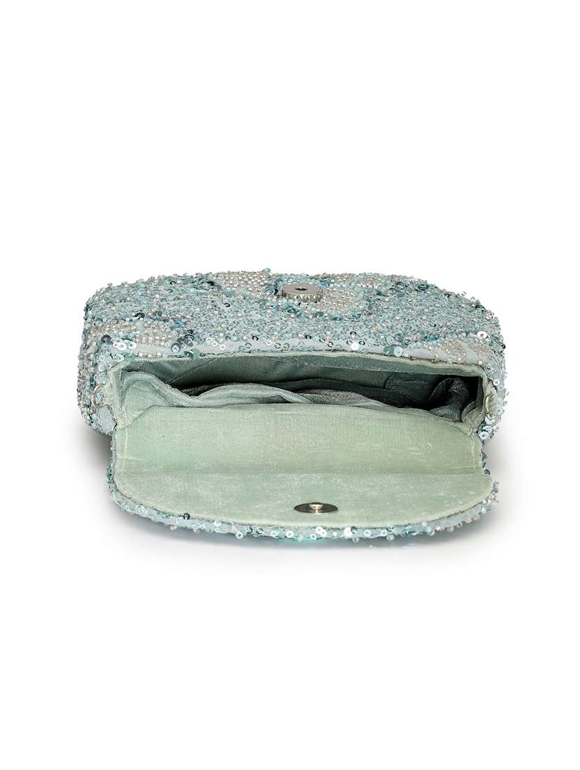 women embellished clutch with sling chain - 22360654 -  Standard Image - 2