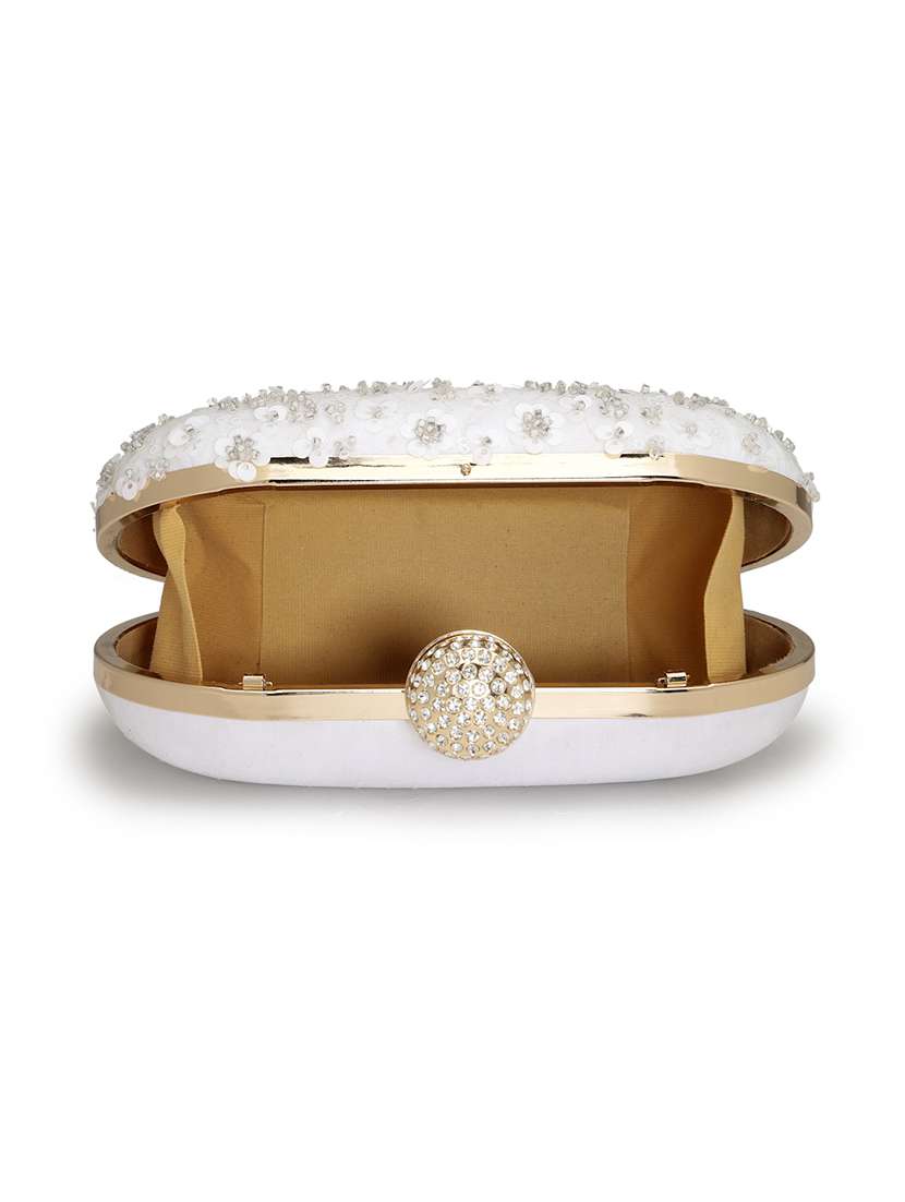 women embellished clutch with sling chain - 22360659 -  Standard Image - 2