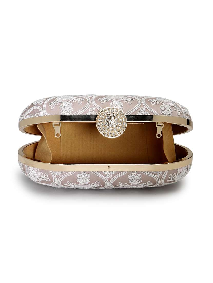 women embroidered clutch with sling chain - 22360662 -  Standard Image - 2