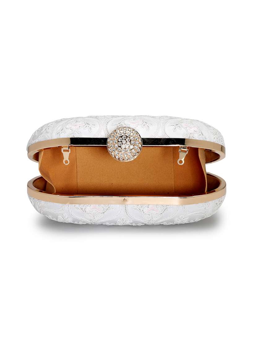 women embellished clutch with sling chain - 22360663 -  Standard Image - 2