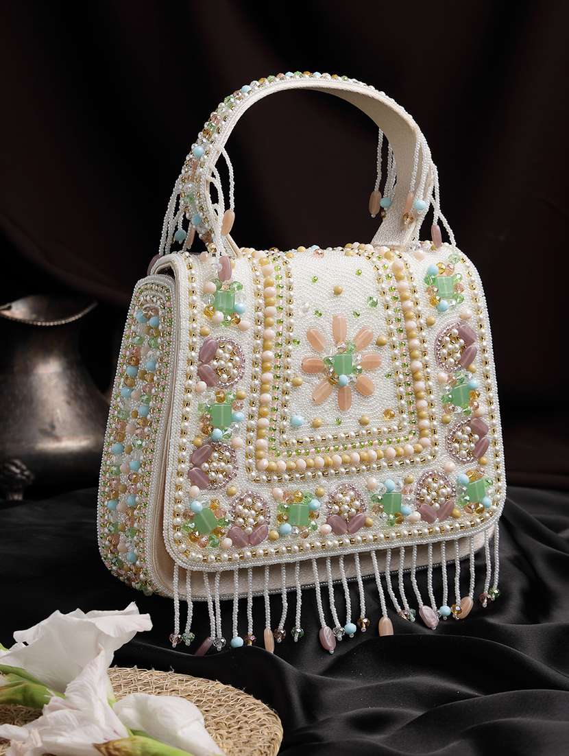 women embellished clutch 