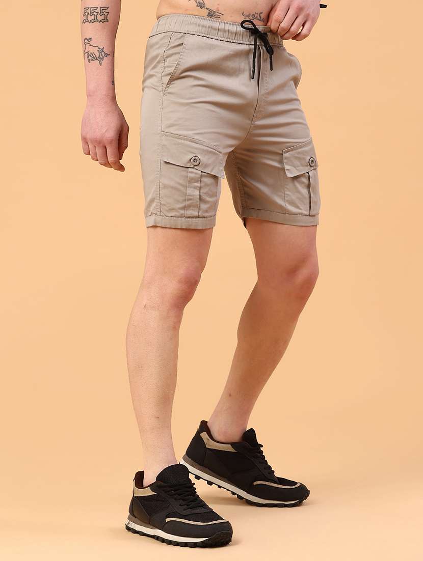 beige cotton  short - 22361339 -  Standard Image - 2