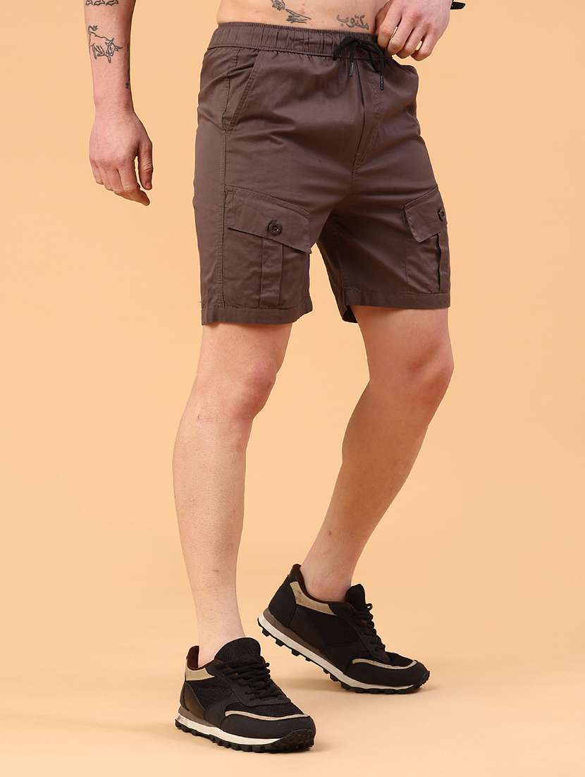 brown cotton  short - 22361341 -  Standard Image - 2