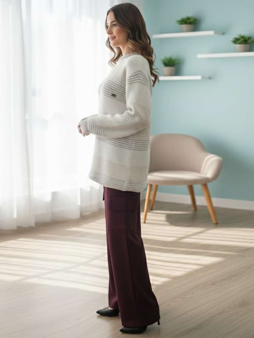 women self designed long sleeve pullover - 22361888 -  Standard Image - 2