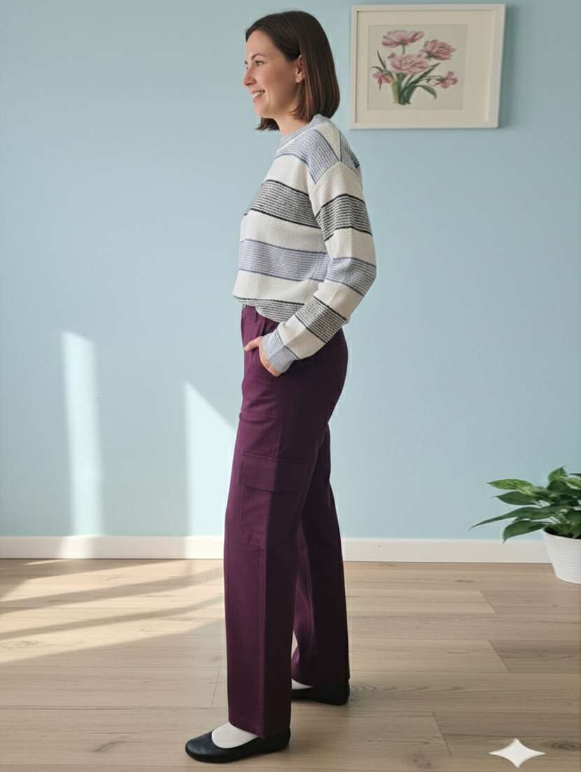 women striped long sleeve pullover - 22361893 -  Standard Image - 2
